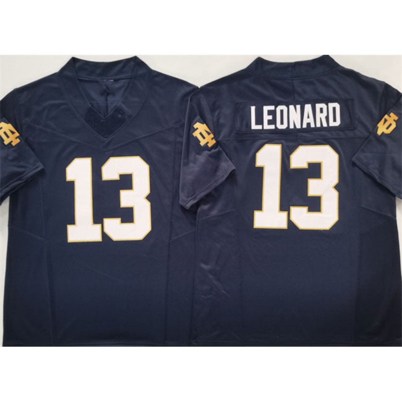 N.Dame Fighting Irish #13 Riley Leonard Navy 2025 F.U.S.E. Limited Stitched Football American College Jerseys