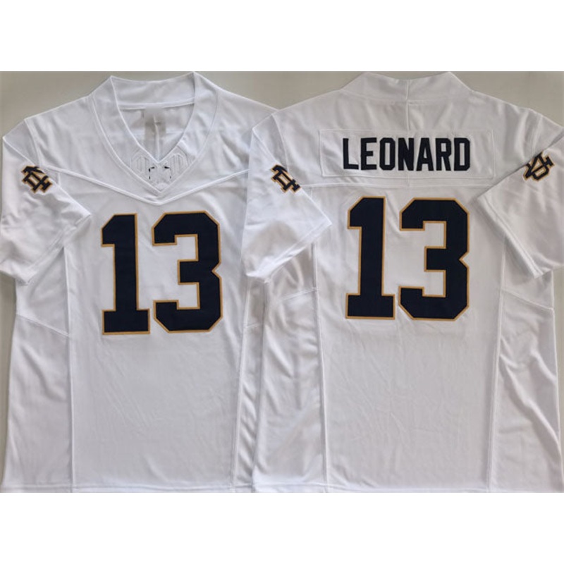 N.Dame Fighting Irish #13 Riley Leonard White 2024 F.U.S.E. Limited Stitched Football American College Jerseys
