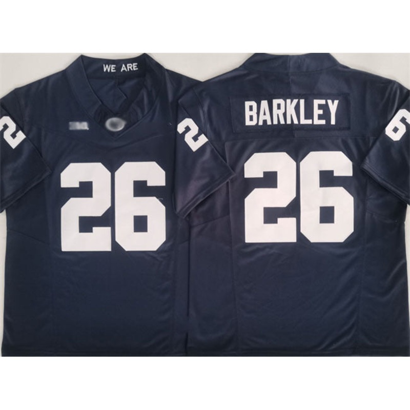 P.State Nittany Lions #26 Saquon Barkley Navy 2024 F.U.S.E. Stitched College Jerseys