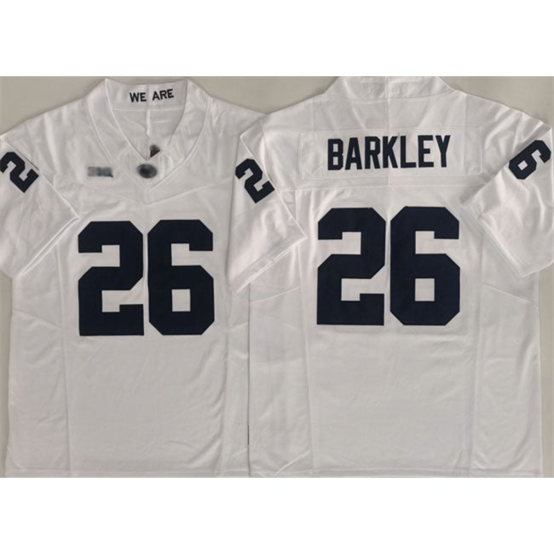 P.State Nittany Lions #26 Saquon Barkley White 2024 F.U.S.E. Stitched College Jerseys