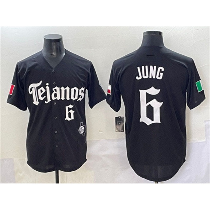 Texas Rangers #6 Josh Jung Black Mexico 2025 Vapor Premier Limited Stitched Baseball Jersey