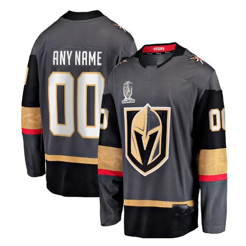 Custom V.Golden Knights  Fanatics Branded 2023 Stanley Cup Champions Alternate Breakaway Custom Jersey – Black Stitched American Hockey Jerseys