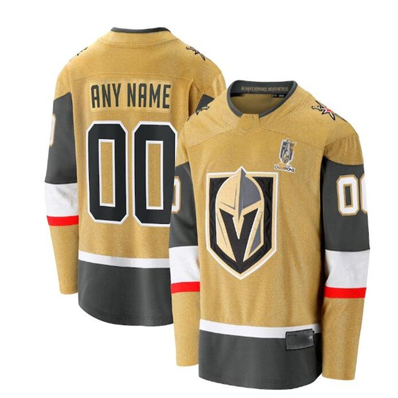 Custom V.Golden Knights Fanatics Branded 2023 Stanley Cup Champions Home Breakaway Custom Jersey – Gold Stitched American Hockey Jerseys