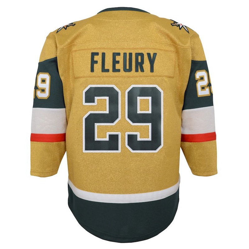 V.Golden Knights #29 Marc-Andre Fleury 2020-21 Alternate Premier Player Jersey Gold Breakaway Jersey Stitched American Hockey Jerseys