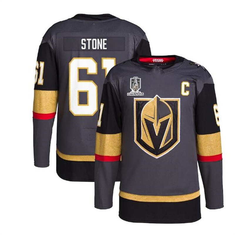 V.Golden Knights #61 Mark Stone 2023 Stanley Cup Champions Authentic Alternate Player Jersey – Gray Hockey Jerseys