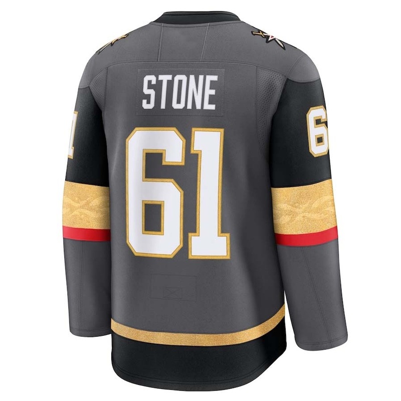 V.Golden Knights #61 Mark Stone Fanatics Alternate Premium Jersey – Gray Stitched American Hockey Jerseys