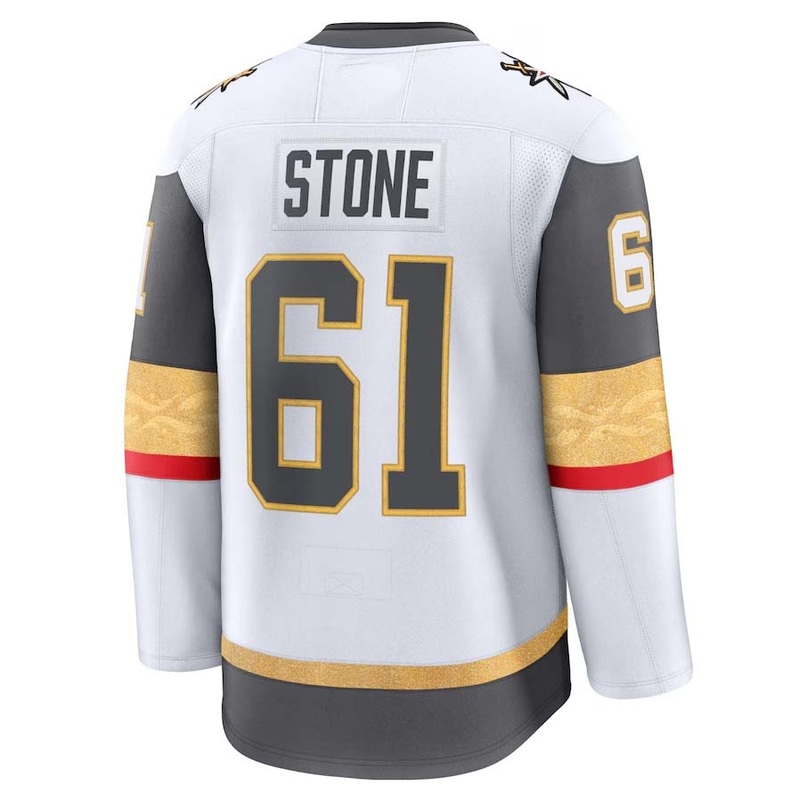 V.Golden Knights #61 Mark Stone Fanatics Away Premium Jersey – White Stitched American Hockey Jerseys