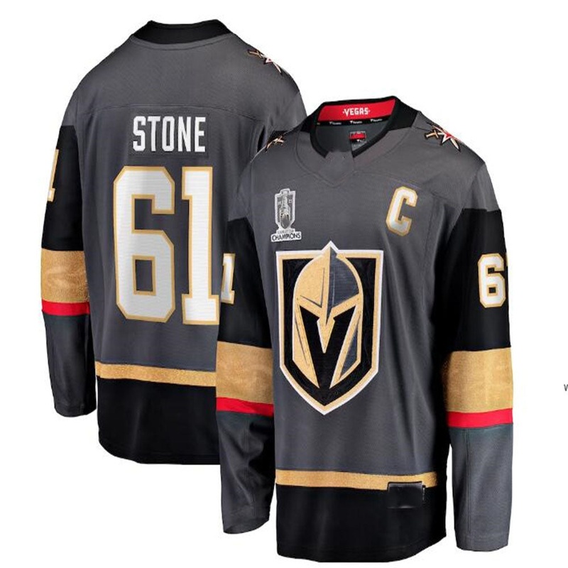 V.Golden Knights #61 Mark Stone Fanatics Branded 2023 Stanley Cup Champions Alternate Breakaway Player Jersey – Black Hockey Jerseys