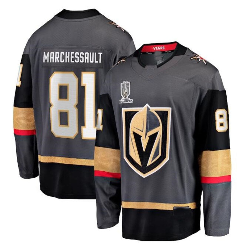 V.Golden Knights #81 Jonathan Marchessault Fanatics Branded 2023 Stanley Cup Champions Alternate Breakaway Player Jersey – Black Hockey Jerseys