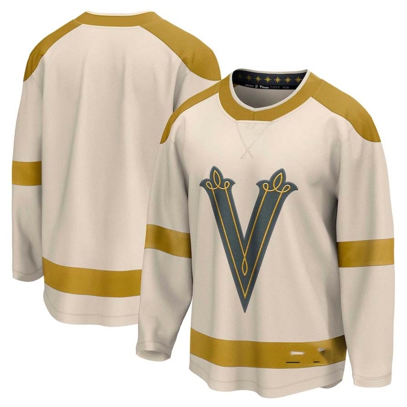 V.Golden Knights Fanatics 2024 NHL Winter Classic Breakaway Jersey – Cream Stitched American Hockey Jerseys