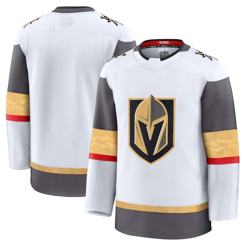 V.Golden Knights Fanatics Away Premium Jersey – White Stitched American Hockey Jerseys
