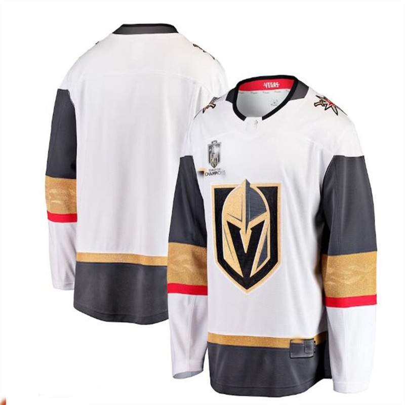 V.Golden Knights Fanatics Branded 2023 Stanley Cup Champions Away Breakaway Jersey – White Hockey Jerseys