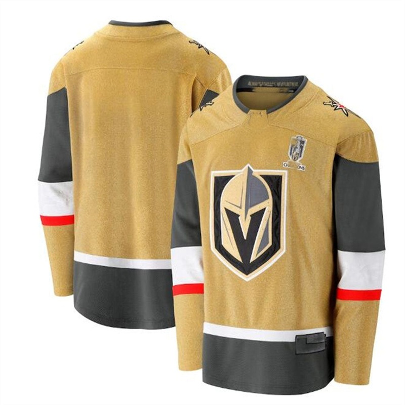 V.Golden Knights Fanatics Branded 2023 Stanley Cup Champions Home Breakaway Jersey – Gold Hockey Jerseys