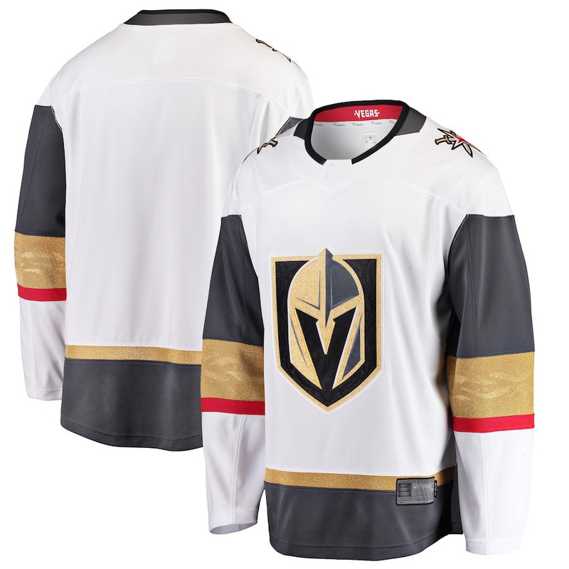 V.Golden Knights Fanatics Branded Breakaway Away Jersey White Stitched American Hockey Jerseys