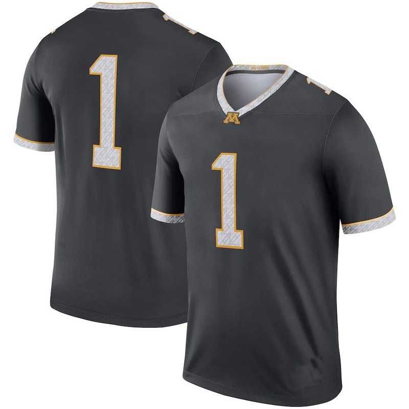 #1 M.Golden Gophers  Legend Alternate Jersey – Gray Stitched American College Jerseys