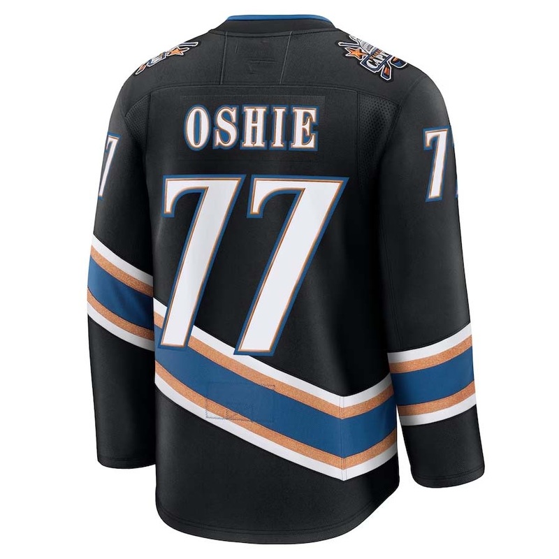 W.Capitals #77 TJ Oshie Fanatics Alternate 50th Anniversary Premium Jersey – Black Stitched American Hockey Jerseys