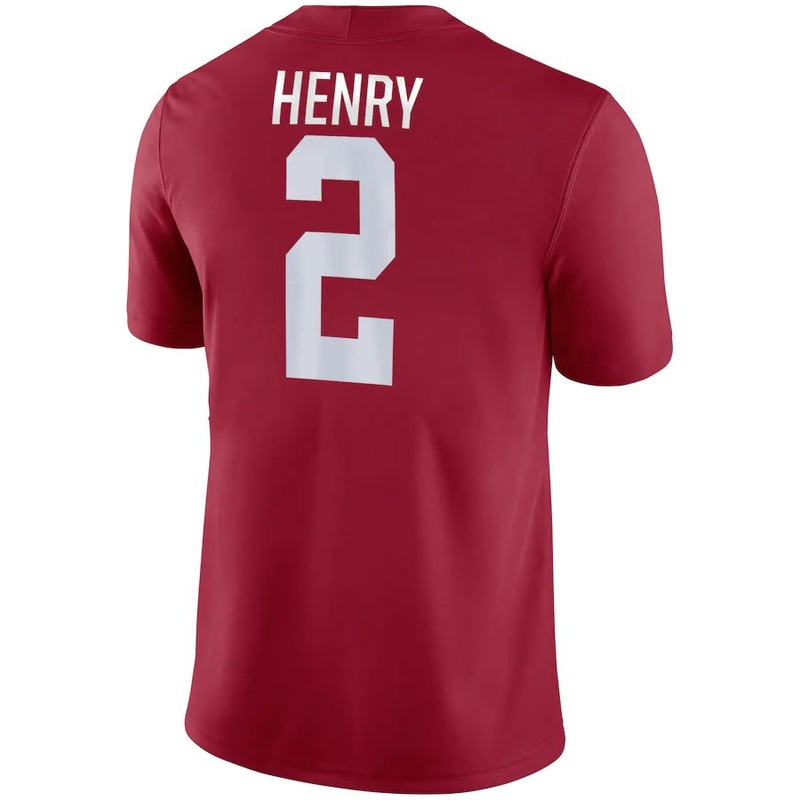 A.Crimson Tide #2 Derrick Henry Crimson Game Jersey Stitched American College Jerseys