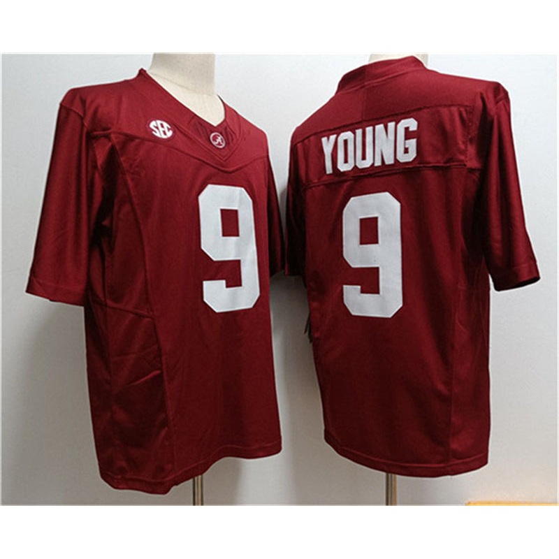 A.Crimson Tide #9 Bryce Young Red 2023 F.U.S.E. Stitched College Jerseys