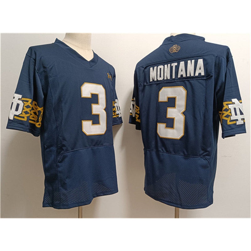 N.Dame Fighting Irish #3 Joe Montana Navy With Name Limited Stitched Jersey College Jerseys