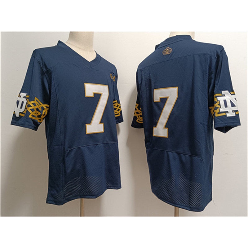 N.Dame Fighting Irish #7 Audric Estim| Navy Limited Stitched Jersey College Jerseys
