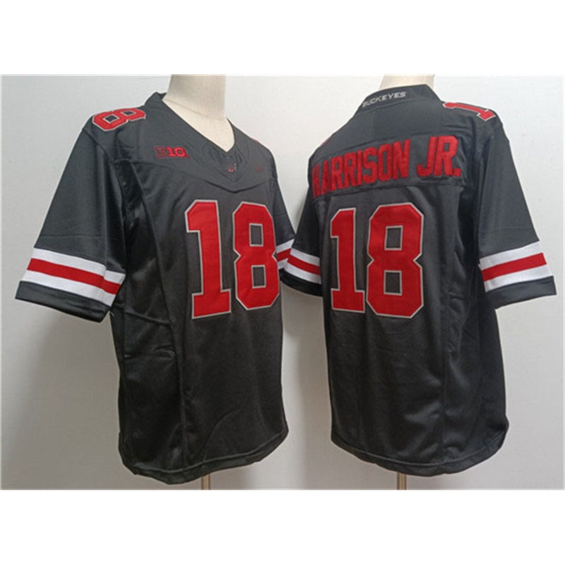 O.State Buckeyes #18 Marvin Harrison JR. Black 2023 F.U.S.E. Limited Stitched Jersey College Jerseys