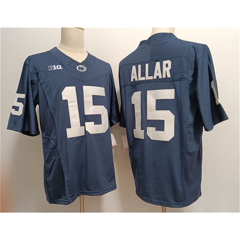 P.State Nittany Lions #15 Drew Allar Navy Stitched Jersey College Jerseys