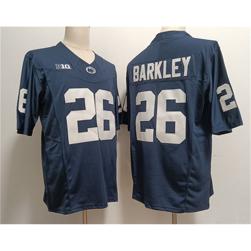 P.State Nittany Lions #26 Saquon Barkley Navy cStitched Jersey College Jerseys