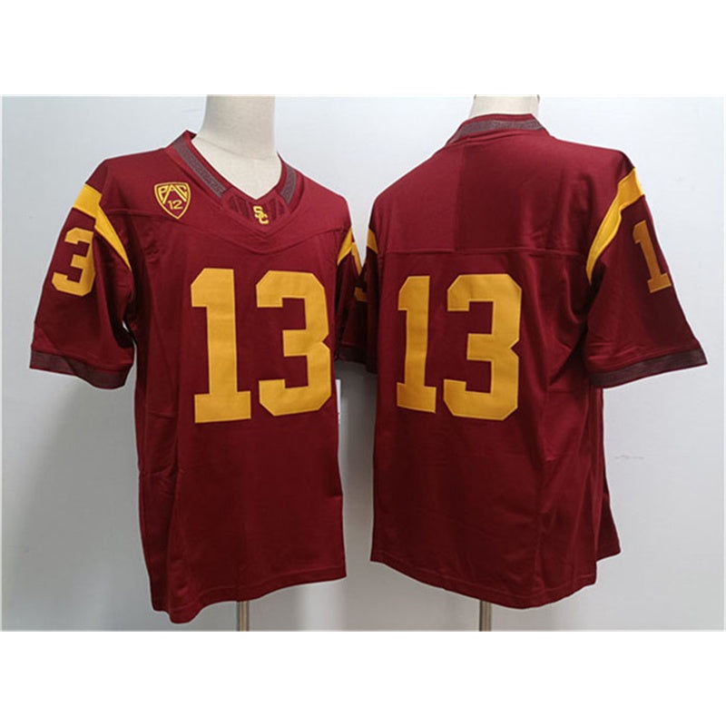 U.Trojans #13 Caleb Williams Red Stitched Jersey College Jerseys