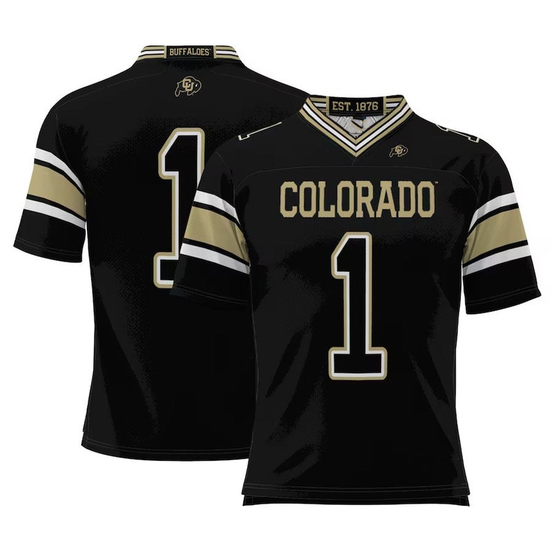 #1 C.Buffaloes GameDay Greats Endzone Football Jersey – Black American College Jerseys