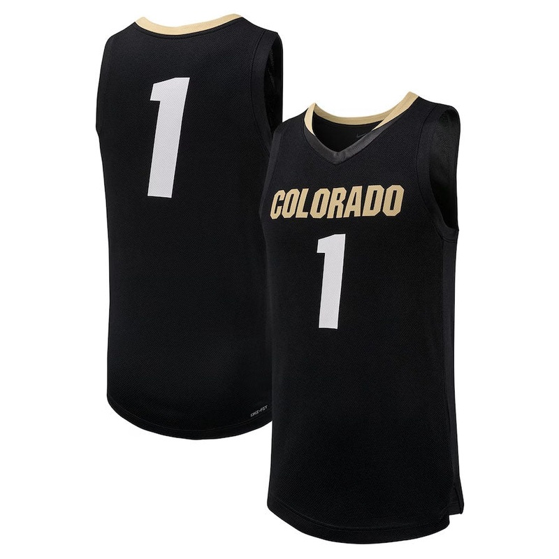 #1 C.Buffaloes Replica Basketball Jersey – Black American College Jerseys