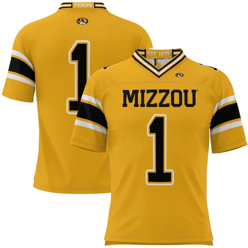 #1 M.Tigers GameDay Greats Football Jersey – Gold American College Jerseys