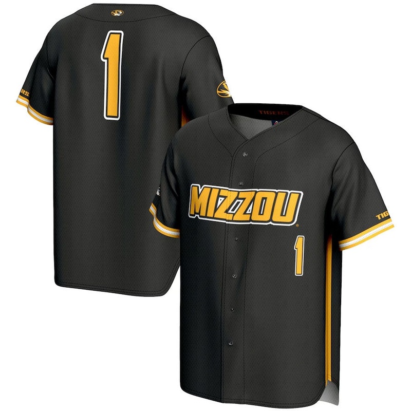 #1 M.Tigers GameDay Greats Lightweight Baseball Jersey – Black American College Jerseys