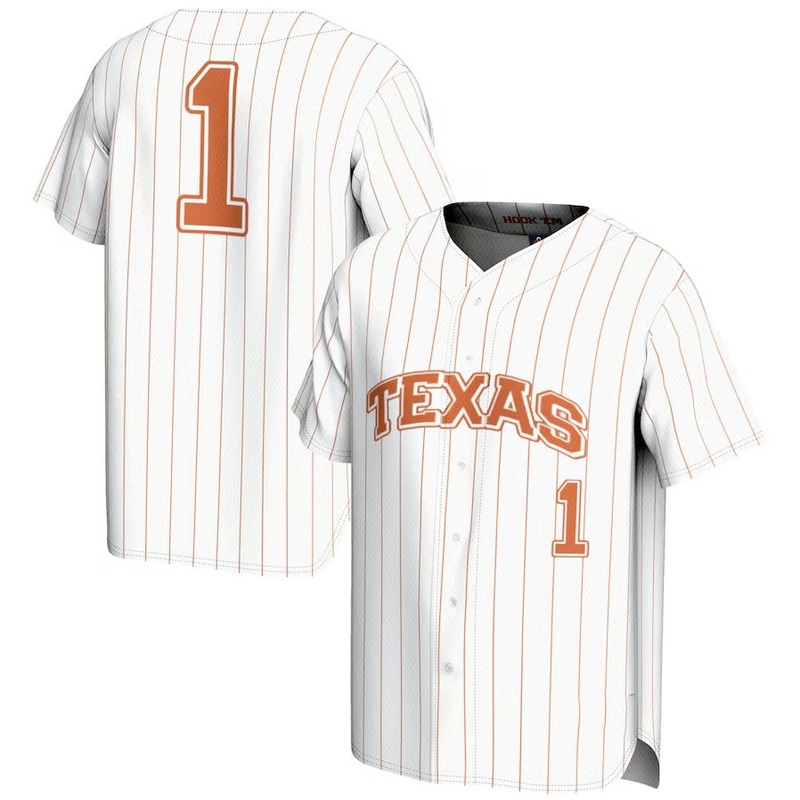 #1 T.Longhorns GameDay Greats Lightweight Baseball Jersey – White American College Jerseys