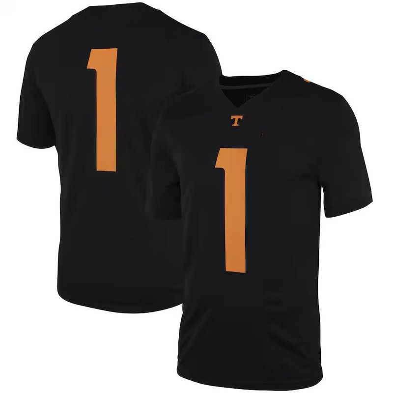 #1 T.Volunteers Dark Mode Game Jersey C Black College Jerseys