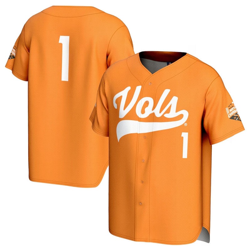 #1 T.Volunteers GameDay Greats 2024 Baseball College World Series Champions Commemorative Fashion Jersey – Tennessee Orange College Jerseys