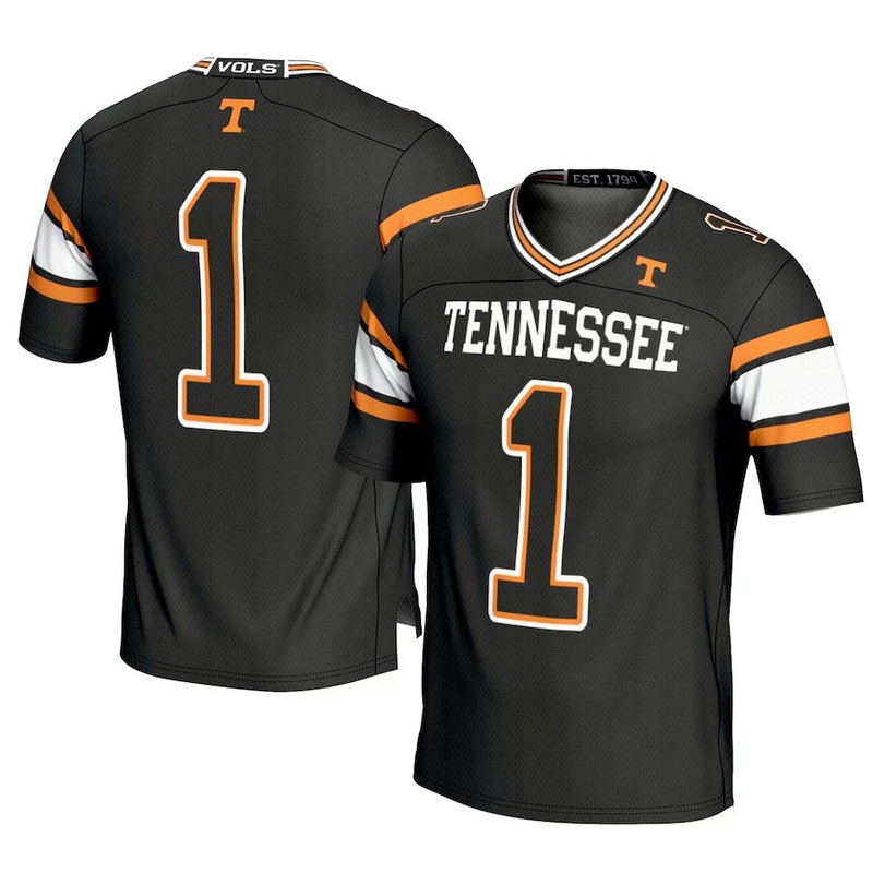 #1 T.Volunteers GameDay Greats Football Jersey – Black College Jerseys