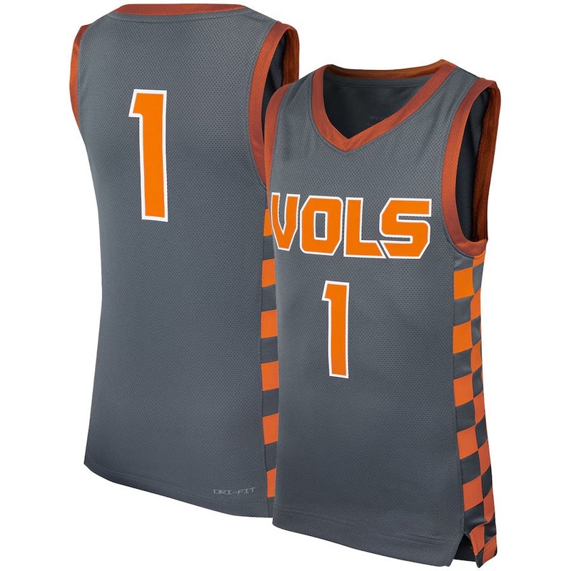 #1 T.Volunteers Icon Replica Basketball Jersey – Gray College Jerseys