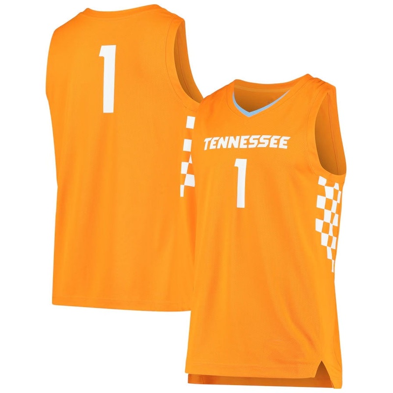 #1 T.Volunteers Unisex Replica Basketball Jersey – Tennessee Orange College Jerseys