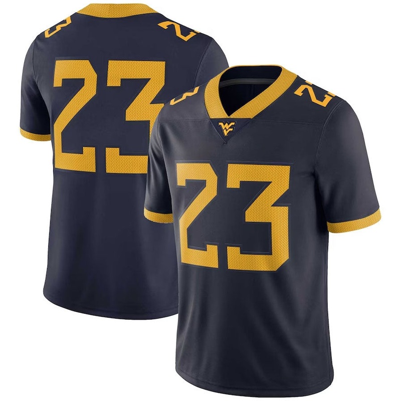 #23 W.Virginia Mountaineers Game Jersey – Navy American College Jerseys