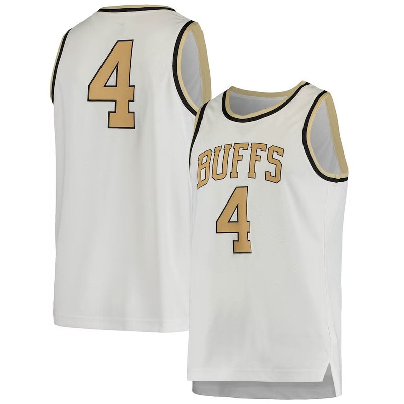 #4 C.Buffaloes Replica Basketball Jersey – White American College Jerseys
