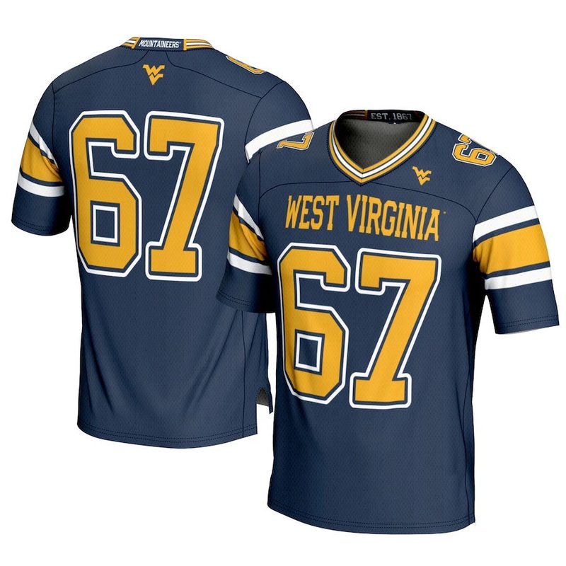 #67 W.Virginia Mountaineers GameDay Greats Football Jersey – Cardinal American College Jerseys