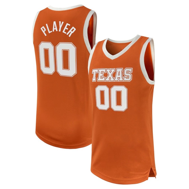 Custom T.Longhorns NIL Pick-A-Player Basketball Replica Jersey – Texas Orange American College Jerseys
