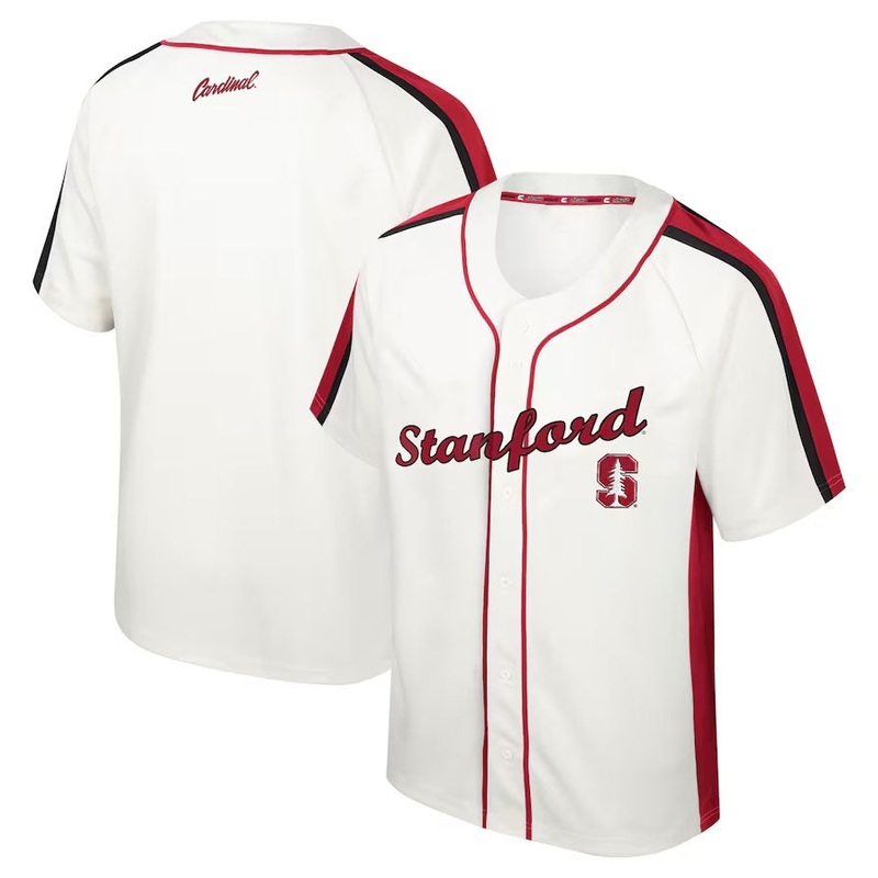 S.Cardinal Cardinal Colosseum Ruth Button-Up Baseball Jersey – Cream American College Jerseys