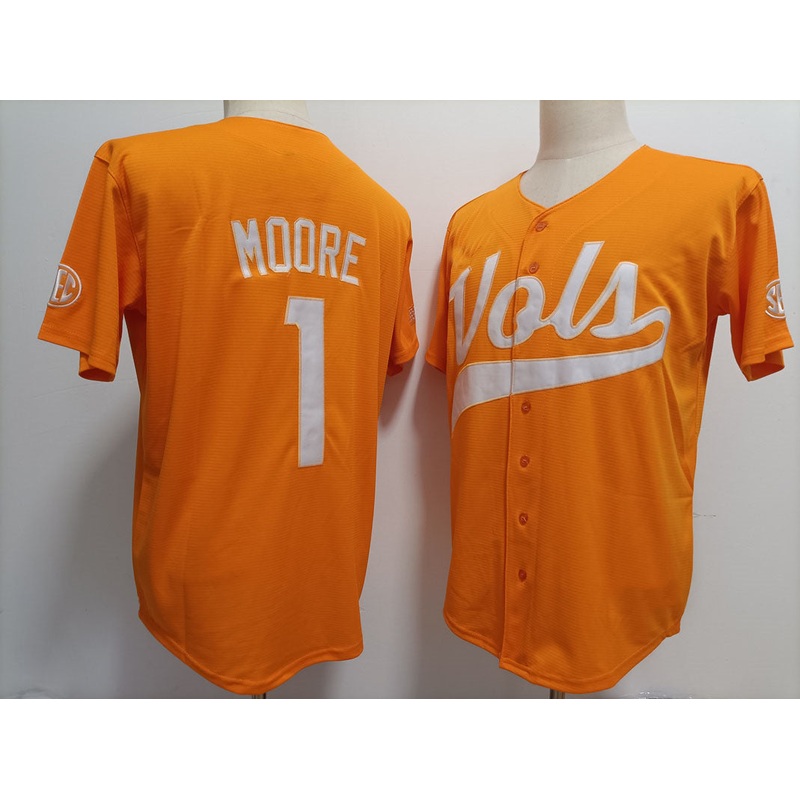 T.Volunteers #1 Christian Moore Orange Stitched American College Jerseys