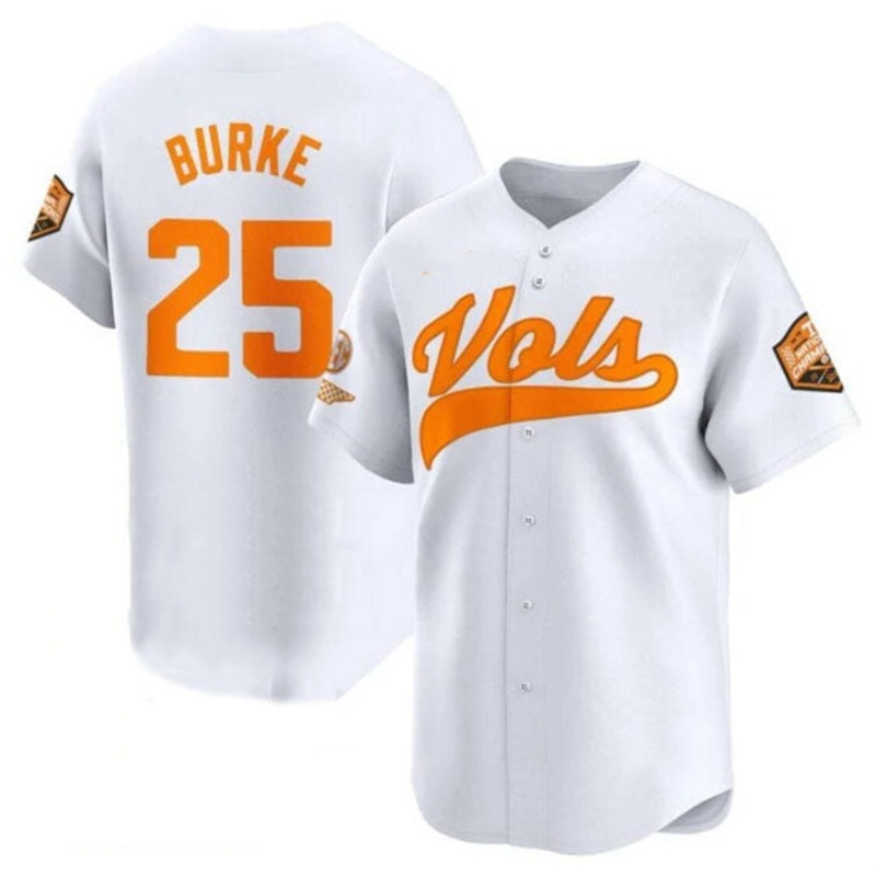 T.Volunteers #25 Blake Burke White 2024 Champions Vapor Limited Stitched College Jerseys