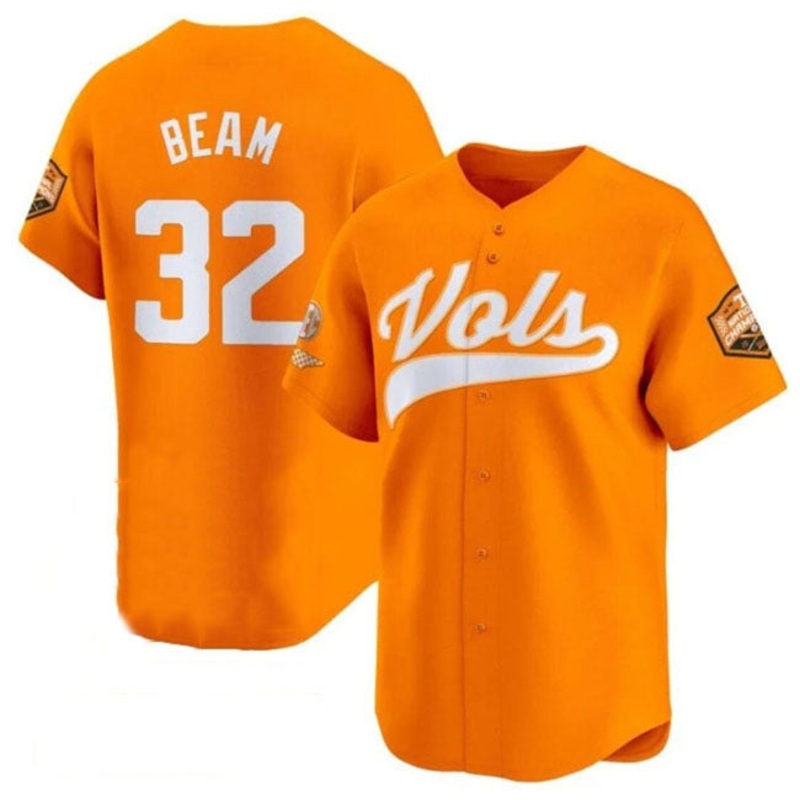 T.Volunteers #32 Drew Beam Orange 2024 Champions Vapor Limited Stitched College Jerseys