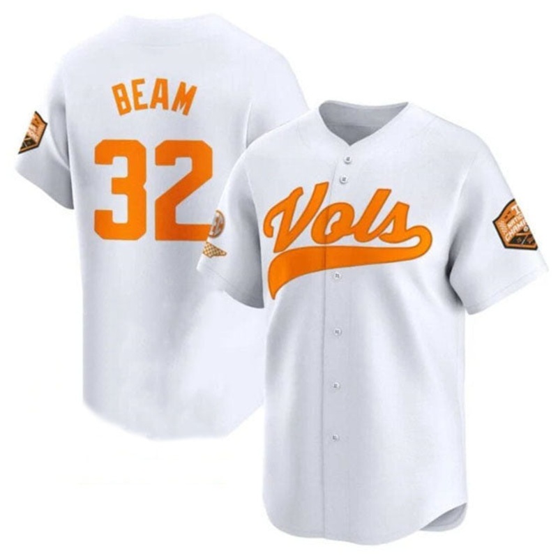T.Volunteers #32 Drew Beam White 2024 Champions Vapor Limited Stitched College Jerseys