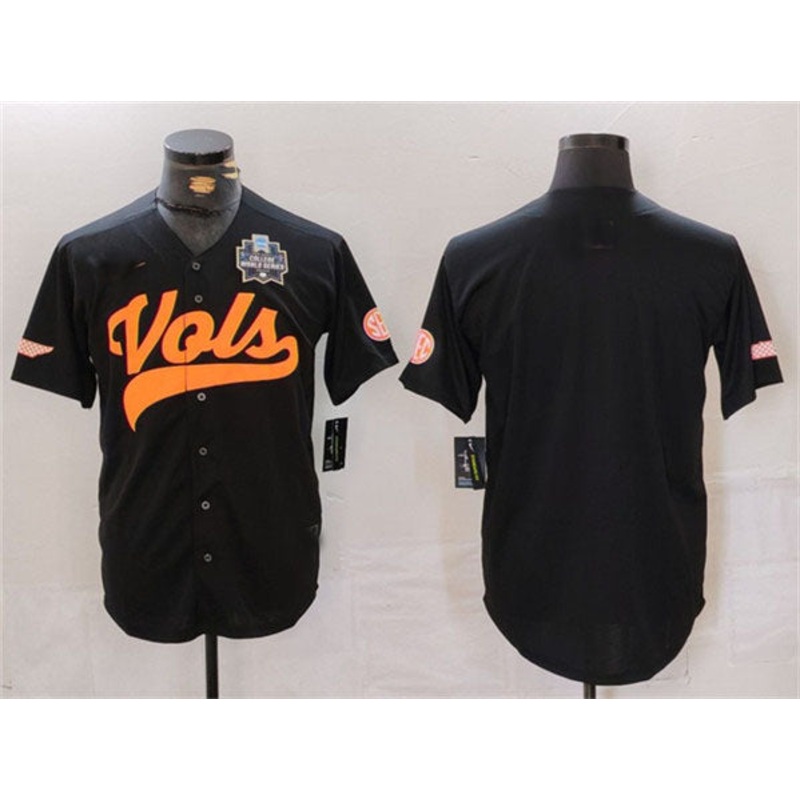 T.Volunteers Black With Patch Stitched American College Jerseys