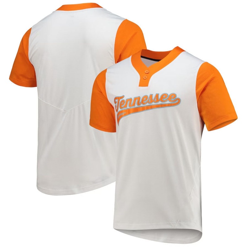 T.Volunteers Unisex Two-Button Replica Softball Jersey – White College Jerseys