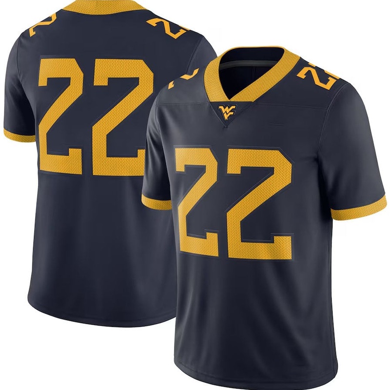 W.Virginia Mountaineers Home Game Jersey – Navy American College Jerseys